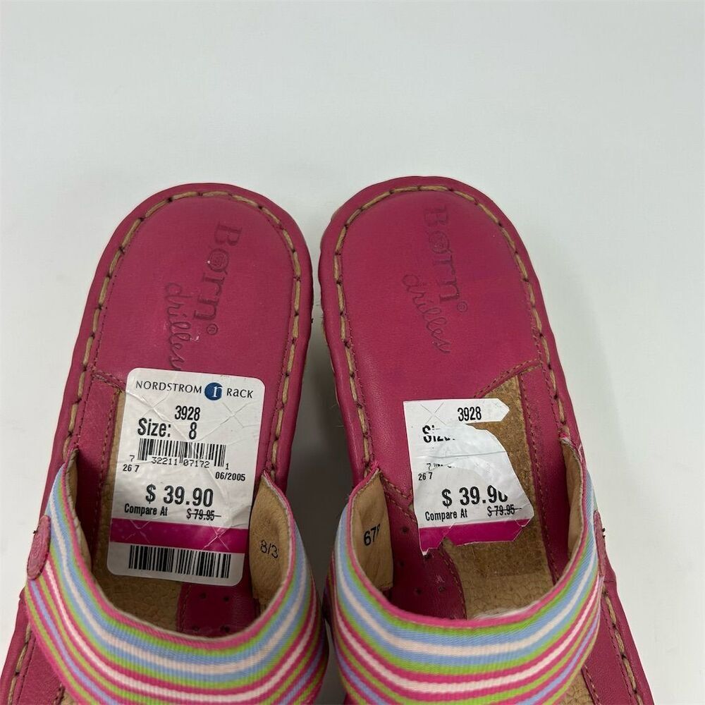 Born Women's Espadrille Wedge Slip On Thong Sandals Pink Size 8 Summer Casual - Picture 6 of 14